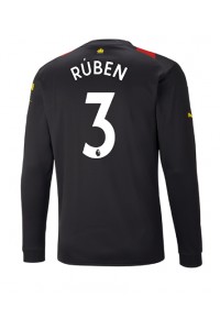 Fotbalové Dres Manchester City Ruben Dias #3 Venkovní Oblečení 2022-23 Dlouhý Rukáv